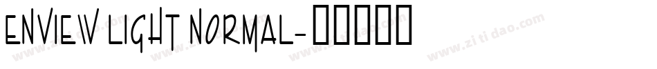 Enview Light Normal字体转换